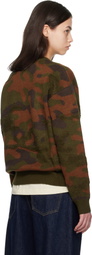 Dime Khaki & Brown Camo Chenille Knit Sweater