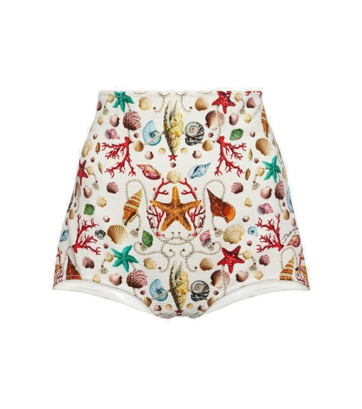 Photo: Dolce&Gabbana Capri printed high-rise shorts