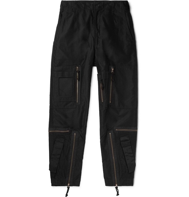 Photo: Cav Empt - Black Yossarian Tapered Cotton-Twill Cargo Trousers - Black