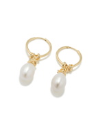 Completedworks Pearl and 18kt Gold Vermeil Hoop Earrings - One Size