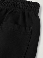 Burberry - Straight-Leg Logo-Embroidered Cotton-Jersey Shorts - Black