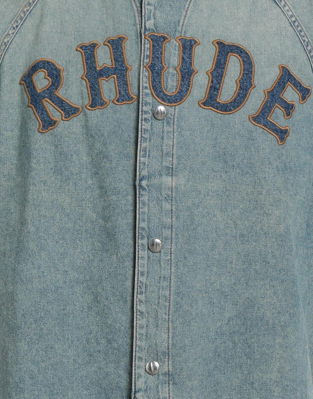 Rhude Mens Denim shirt in Blue