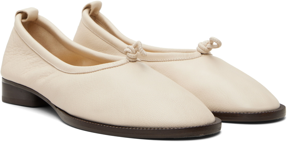 HEREU Off-White Puntera R Mid Ballerina Loafers