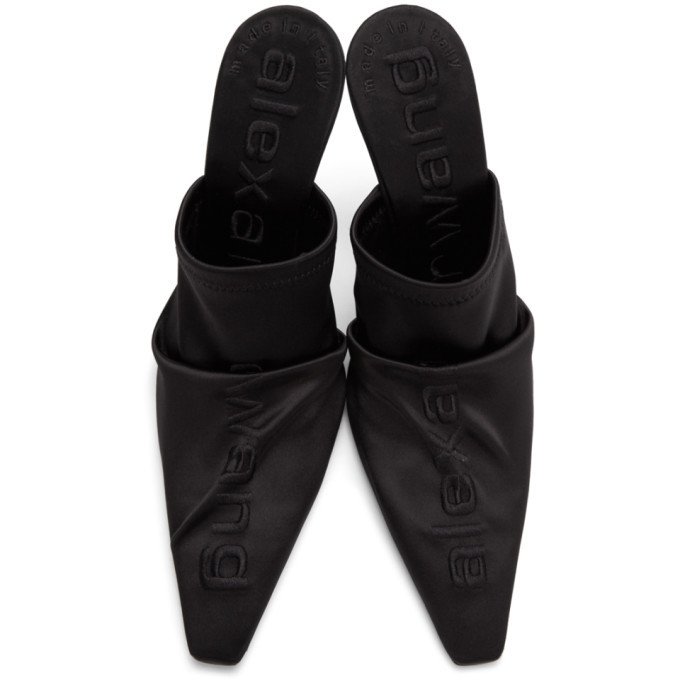 Alexander Wang Black Satin Vanna Mules Alexander Wang