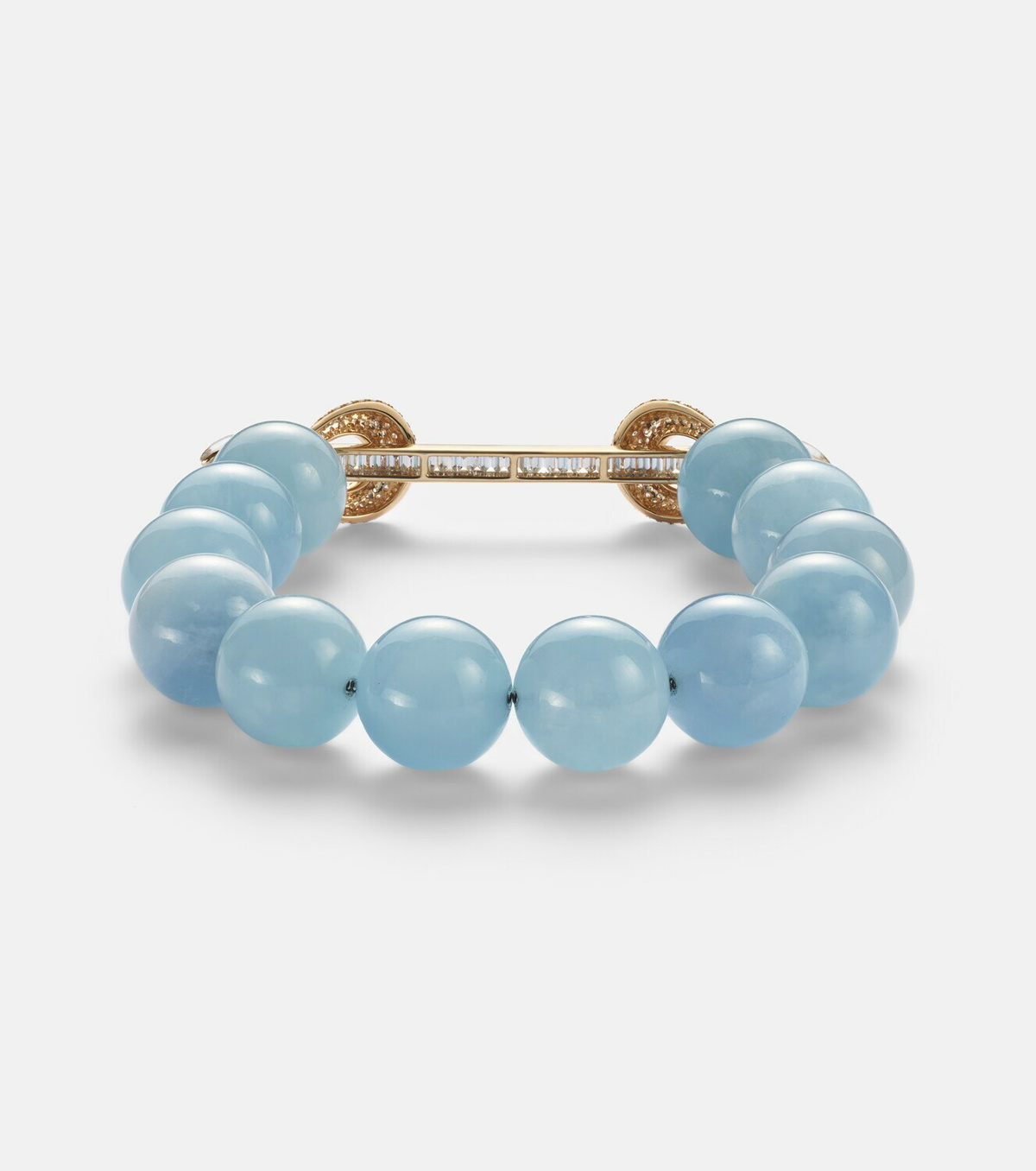 Ananya Chakra 18kt gold beaded bracelet with gemstones