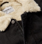 Carhartt WIP - Faux Shearling-Lined Denim Jacket - Black