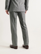 Kingsman - Straight-Leg Prince of Wales Checked Wool Suit Trousers - Gray