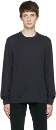 TOM FORD Black Embroidered Long Sleeve T-Shirt