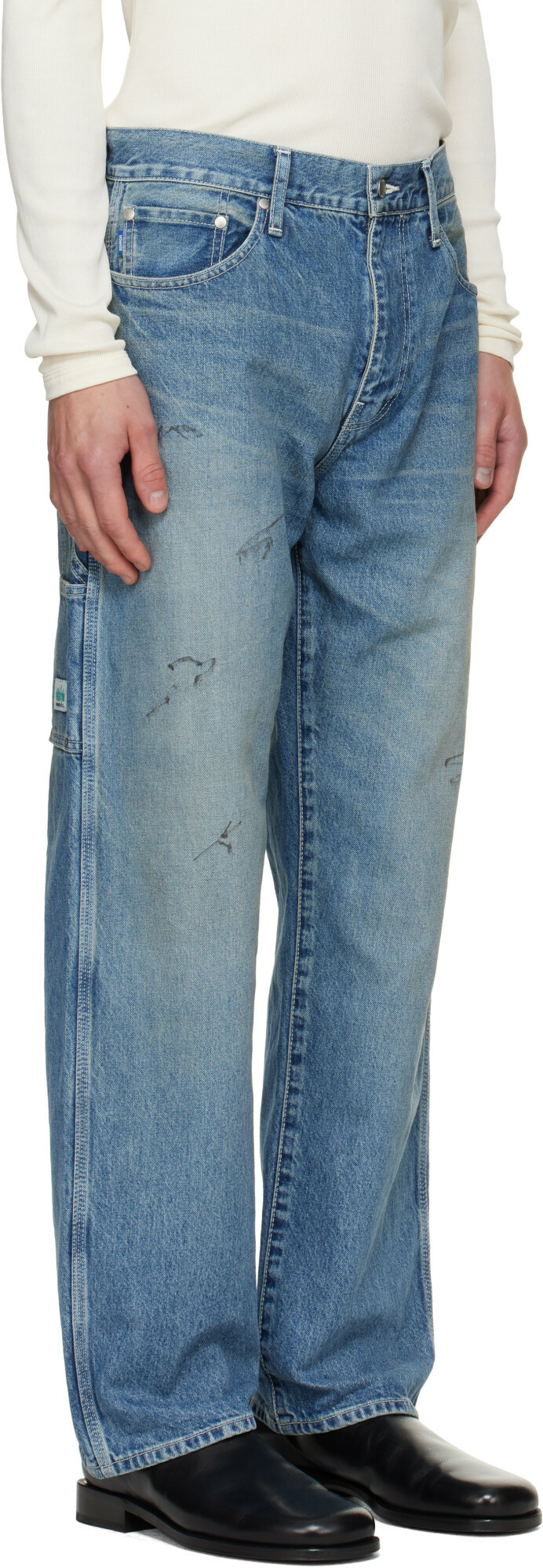 vowels Blue Painter Jeans