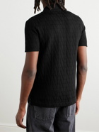 Valentino Garavani - Toile Iconograph Logo-Jacquard Cotton-Blend Polo Shirt - Black
