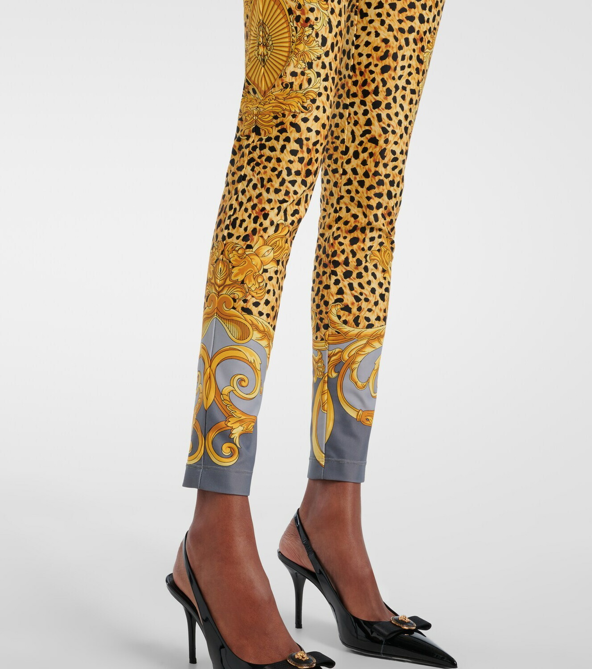Versace Printed jersey leggings