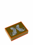 JONATHAN ADLER Leopard Lacquer Box & Playing Cards Set