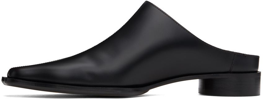 【関税&送料込】Mm6 Maison Margiela Black Leather Slippers MM6 Maison Margiela Black Leather Slippers MM6 Maison Margiela
