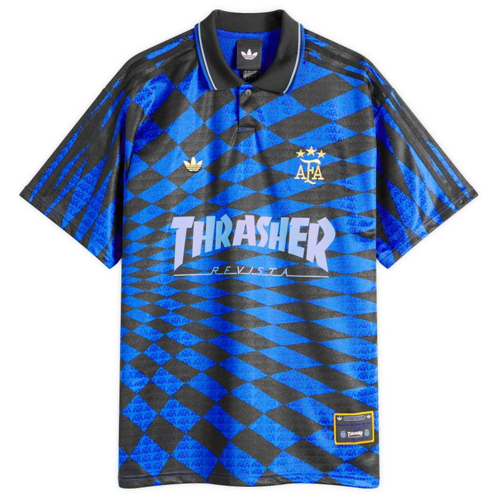 Photo: Adidas Men's x Thrasher AFA Jersey in Black/Blue