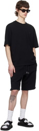 AMI Paris Black Cotton Tonal Ami de Coeur T-shirt