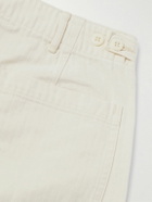 OrSlow - Straight-Leg Herringbone Cotton Trousers - Neutrals