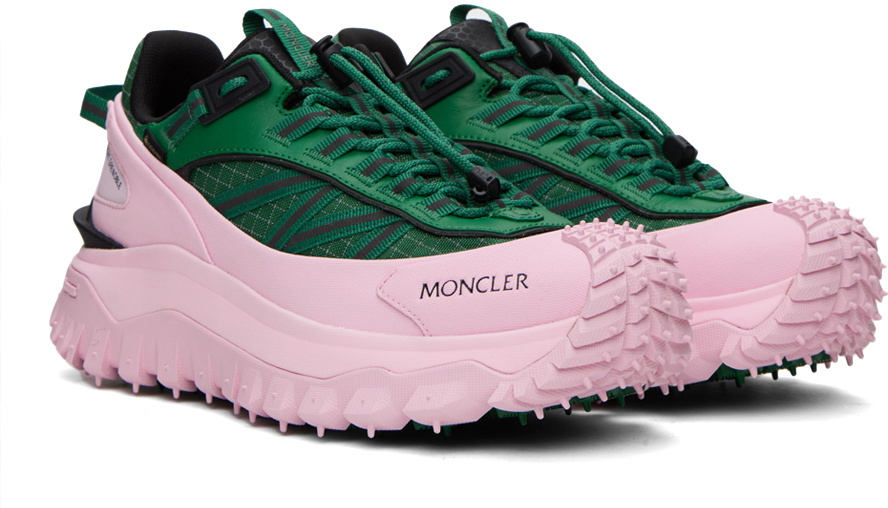Moncler Green & Pink Trailgrip GTX Sneakers Moncler