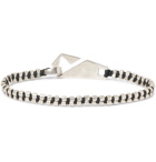 Paul Smith - Sterling Silver and Waxed Cotton Bracelet - Silver