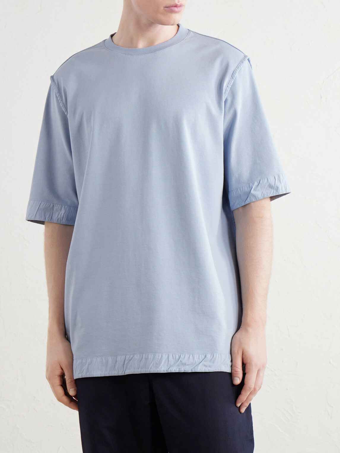 Casey Casey - Felix Garment-Dyed Cotton-Jersey T-Shirt - Blue