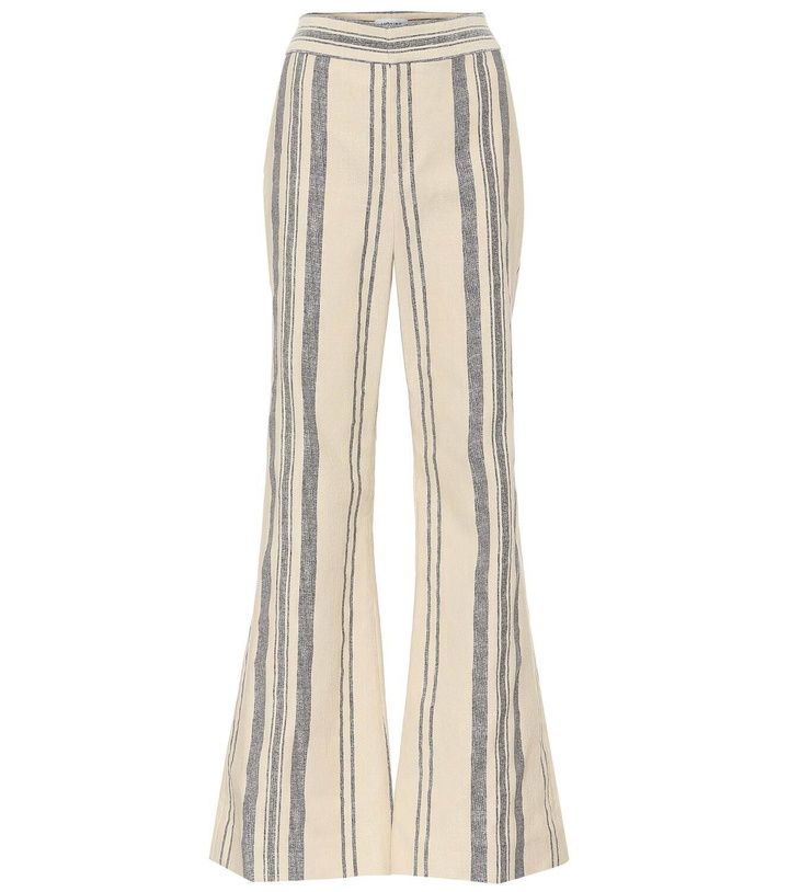 Photo: Monse Striped high-rise flared pants