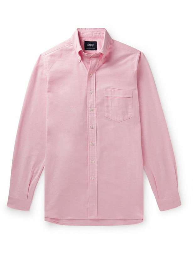 Photo: Drake's - Button-Down Collar Cotton Oxford Shirt - Pink