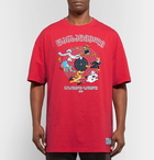 Vetements - Oversized Printed Cotton-Jersey T-Shirt - Men - Red