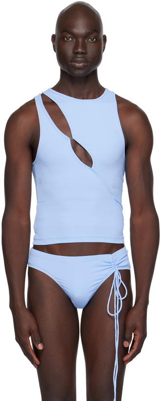 Photo: K.NGSLEY Blue Cutout Swim Top