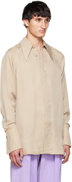 King & Tuckfield Taupe Longline Shirt