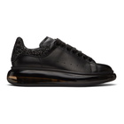 Alexander McQueen Black Glitter Oversized Sneakers