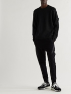 Stone Island - Slim-Fit Logo-Appliquéd Wool Sweater - Black