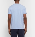 Hartford - Printed Slub Cotton-Jersey T-Shirt - Men - Sky blue