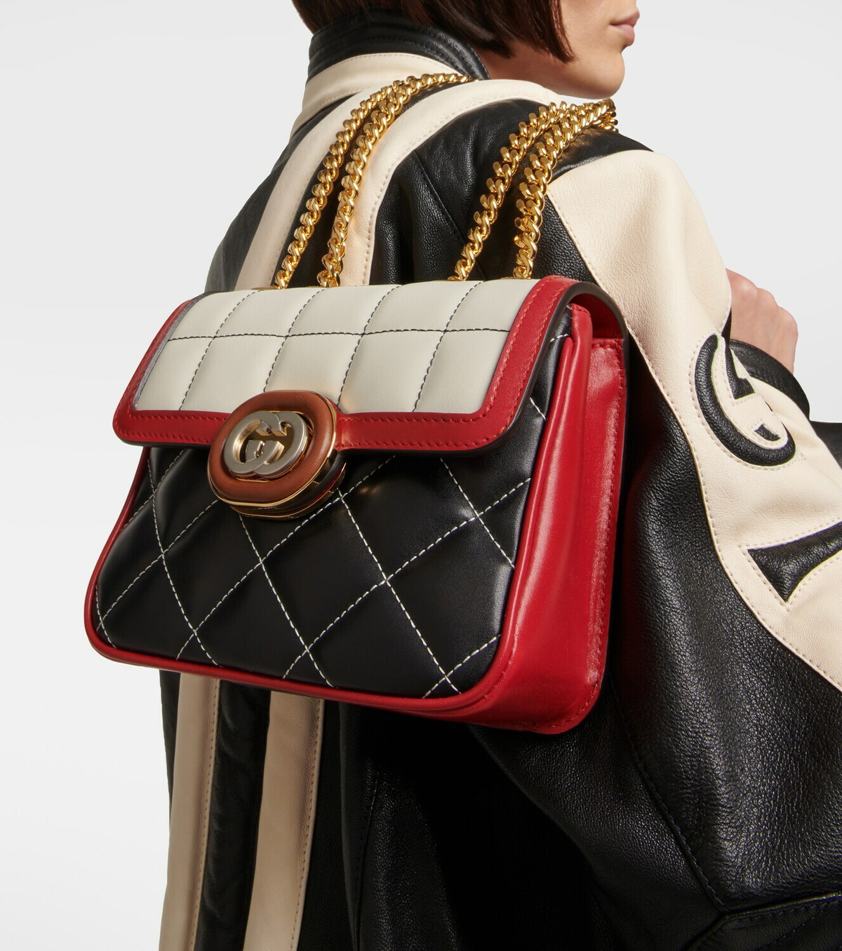 GUCCI ◆ Deco Small Quilted Shoulder Bag Gucci - Gucci Deco Mini leather shoulder bag Gucci