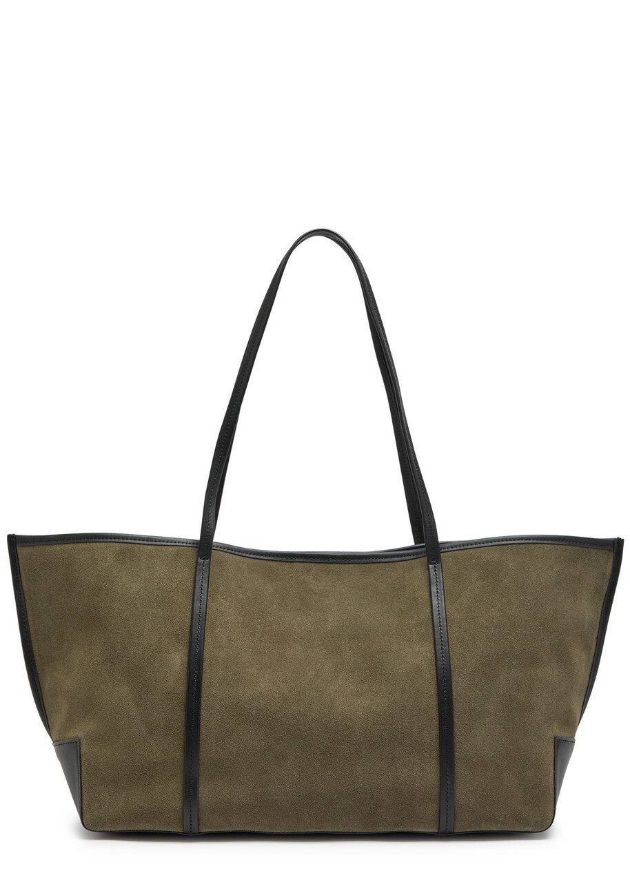 ST. Agni Bateau Large Suede Tote bag - Khaki - One Size