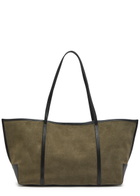 ST. Agni Bateau Large Suede Tote bag - Khaki - One Size