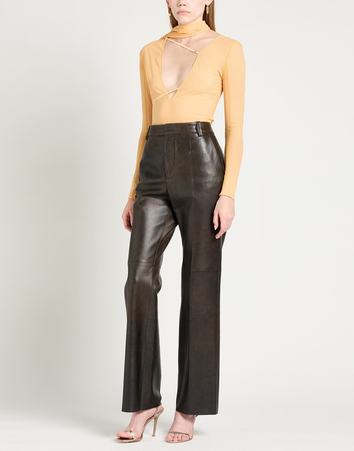 Jacquemus Womens Bodysuit Apricot