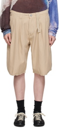 ERL Beige Distressed Chino Shorts
