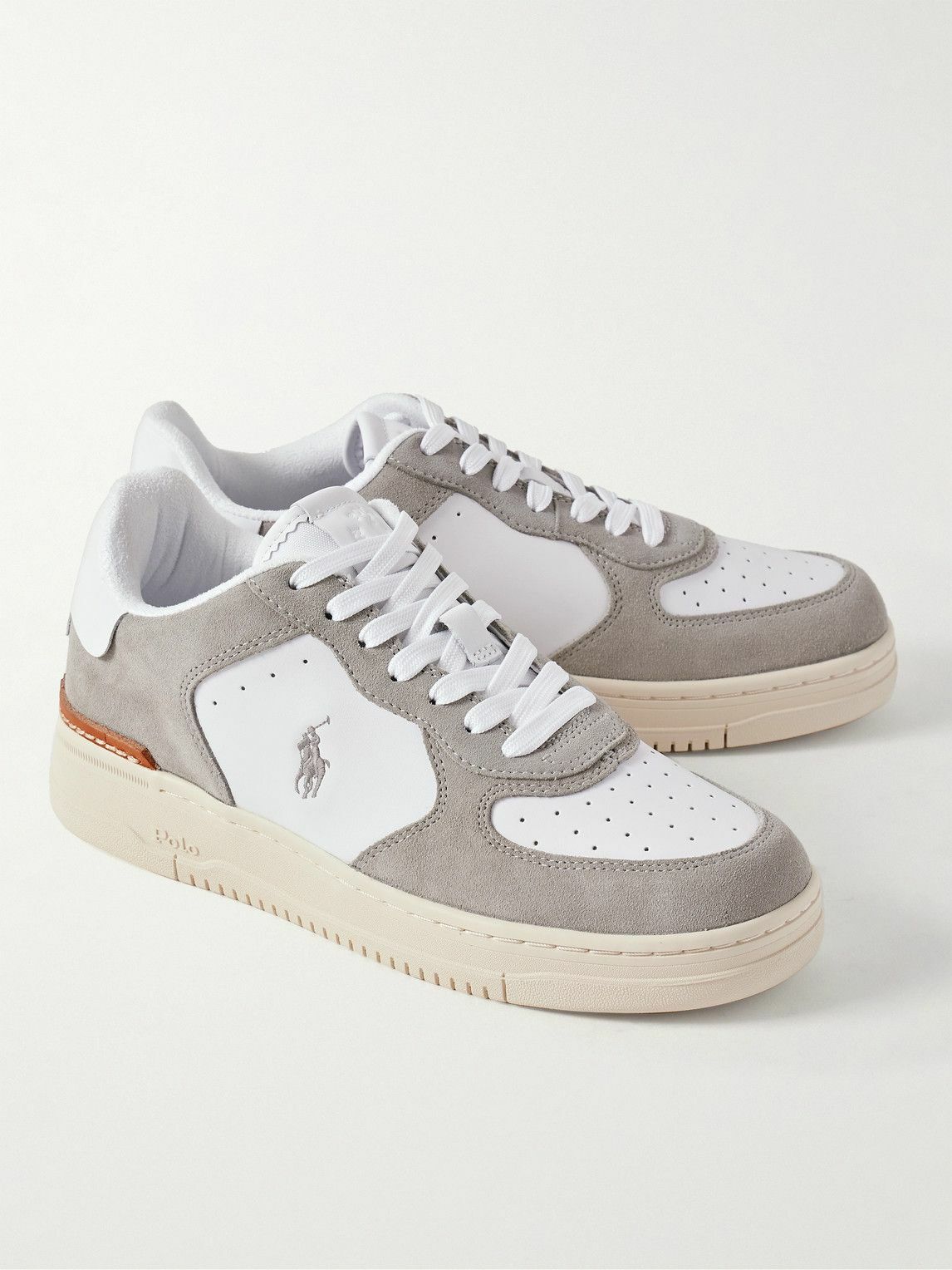 Polo Ralph Lauren - Masters Court Logo-Embroidered Leather and