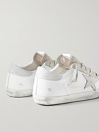 Golden Goose - Superstar Distressed Leather and Suede Sneakers - White