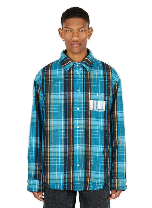 Photo: Barcode Flannel Shirt in Blue