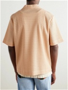Séfr - Noam Camp-Collar Waffle-Knit Cotton-Blend Shirt - Neutrals