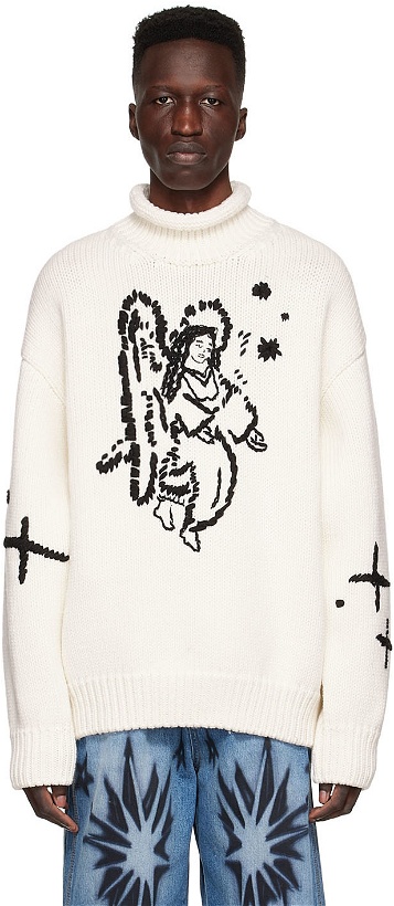 Photo: We11done Off-White Wool Sweater