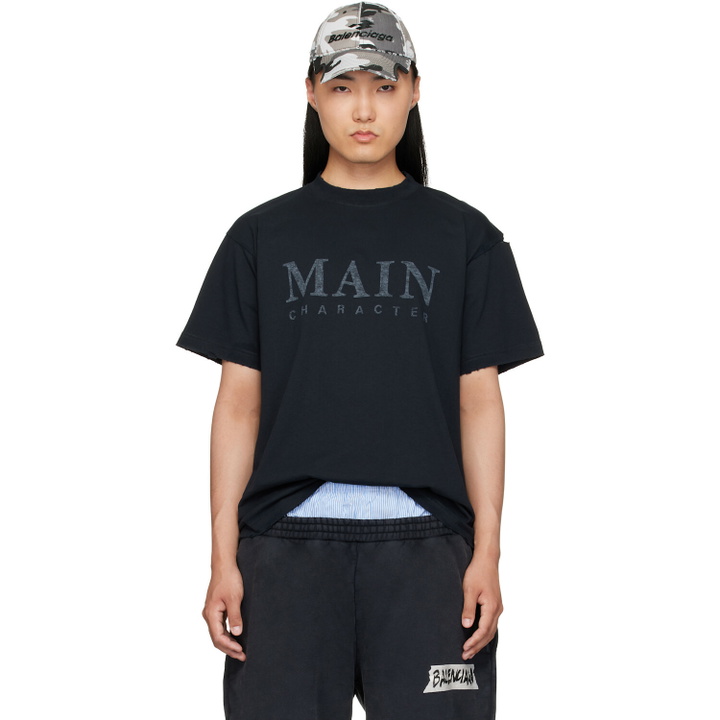 Photo: Balenciaga Black 'Main Character' T-Shirt
