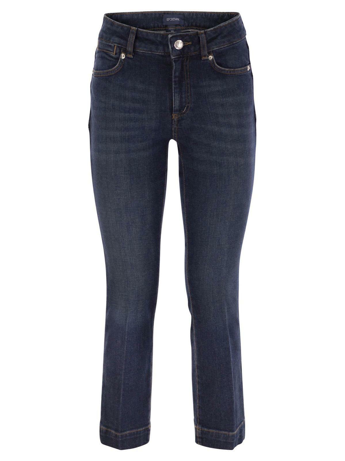 送料関税込【SPORTMAX】Schermo low-rise cropped bootcut jeans Sportmax Schermo low-rise cropped bootcut jeans Sportmax