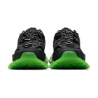 Balenciaga Black and Green Glow-in-the-Dark Track Sneakers