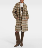 Marant Etoile Gabriel checked wool-blend overcoat