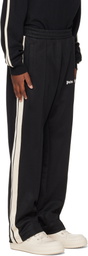 Palm Angels Kids Black Logo Track Pants