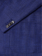 Dunhill - Checked Wool, Silk and Cashmere-Blend Blazer - Blue