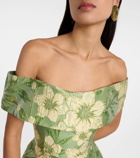 Markarian Clover off-shoulder brocade gown