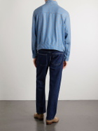 RRL - Printed Cotton and Linen-Blend Shirt - Blue