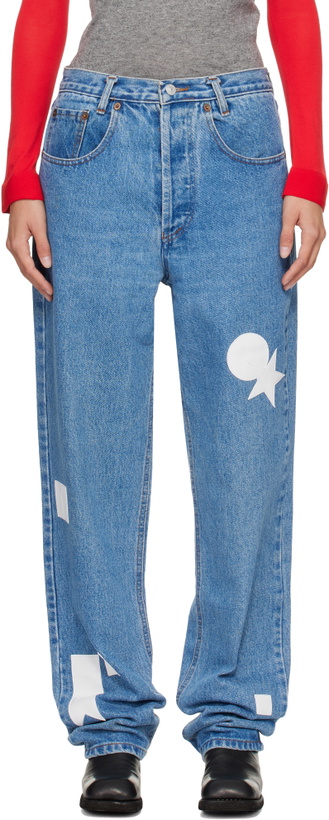 Photo: Stefan Cooke Blue White Patch Vintage Jeans